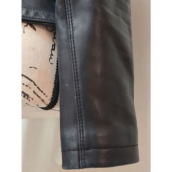 MICHAEL KORS Black Genuine Leather Moto Biker Jacket Zip Up SIZE S MSRP $595 - Picture 5 of 14